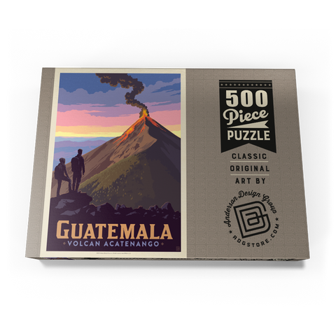 Darstellung des Puzzle Motivs Guatemala: Volcan Acatenango Guatemala: Volcan Acatenango 500 Puzzle Schachtel Ansicht3