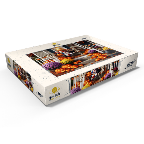 Darstellung des Puzzle Motivs Cozy Halloween Front Porch Decor Cozy Halloween Front Porch Decor 1000 Puzzle Schachtel Ansicht1