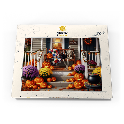 Darstellung des Puzzle Motivs Cozy Halloween Front Porch Decor Cozy Halloween Front Porch Decor 100 Puzzle Schachtel Ansicht3