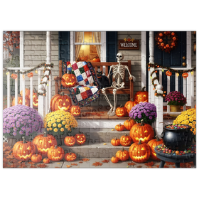 Darstellung des Puzzle Motivs Cozy Halloween Front Porch Decor - Puzzleteile: 200