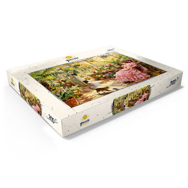 Darstellung des Puzzle Motivs Sunlit Victorian Greenhouse Reading Nook 200 Puzzle Schachtel Ansicht1