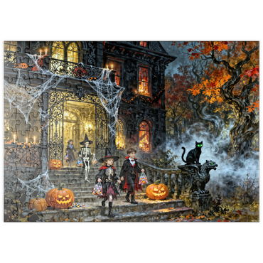 Darstellung des Puzzle Motivs puzzleplate Haunted Victorian Mansion Halloween Night 200 Puzzle