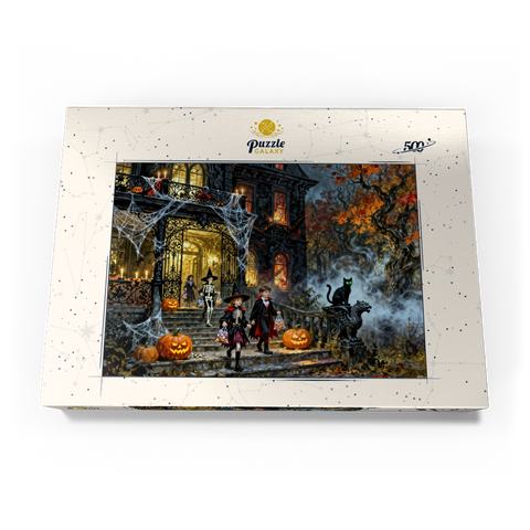 Darstellung des Puzzle Motivs Haunted Victorian Mansion Halloween Night Haunted Victorian Mansion Halloween Night 500 Puzzle Schachtel Ansicht3