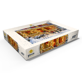 Darstellung des Puzzle Motivs Cozy Christmas Farmhouse Porch Lights - Puzzleteile: 1000
