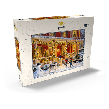 Darstellung des Puzzle Motivs Cozy Christmas Farmhouse Porch Lights 1000 Puzzle Schachtel Ansicht2