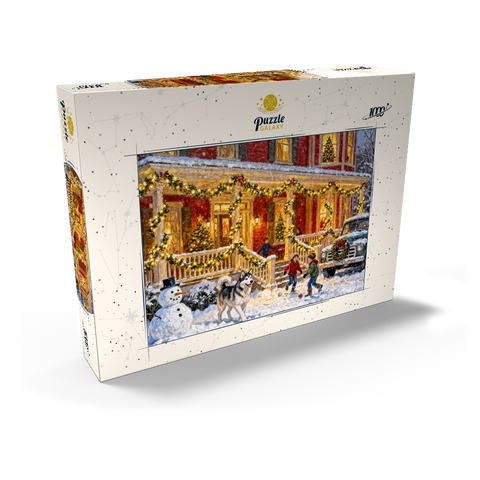 Darstellung des Puzzle Motivs Cozy Christmas Farmhouse Porch Lights Cozy Christmas Farmhouse Porch Lights 1000 Puzzle Schachtel Ansicht2