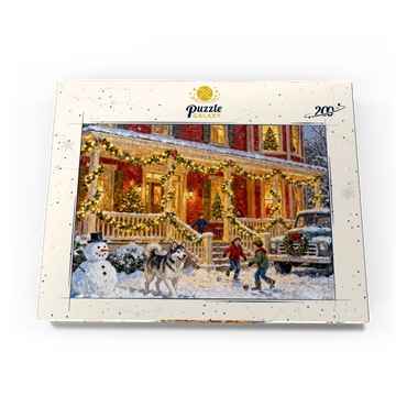 Darstellung des Puzzle Motivs Cozy Christmas Farmhouse Porch Lights 200 Puzzle Schachtel Ansicht3