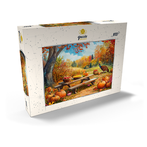 Darstellung des Puzzle Motivs Autumn Harvest Picnic Table with Pumpkins Autumn Harvest Picnic Table with Pumpkins 1000 Puzzle Schachtel Ansicht2