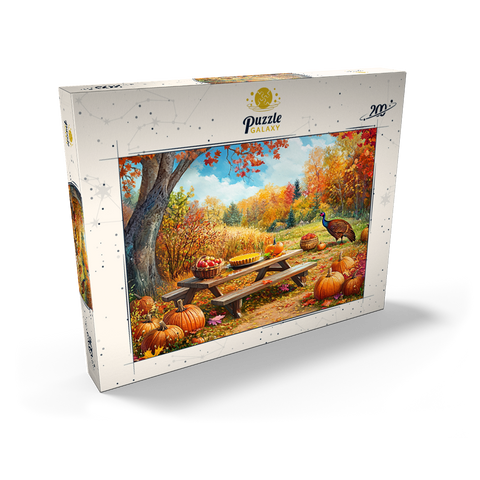 Darstellung des Puzzle Motivs Autumn Harvest Picnic Table with Pumpkins Autumn Harvest Picnic Table with Pumpkins 200 Puzzle Schachtel Ansicht2