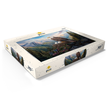 Darstellung des Puzzle Motivs Majestic Bald Eagle Nest Mountain Wilderness 200 Puzzle Schachtel Ansicht1