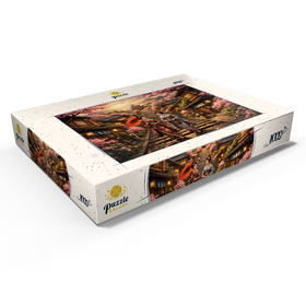 Darstellung des Puzzle Motivs Kyoto Pagoda Street Cherry Blossoms - Puzzleteile: 1000