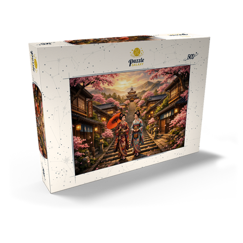 Darstellung des Puzzle Motivs Kyoto Pagoda Street Cherry Blossoms Kyoto Pagoda Street Cherry Blossoms 500 Puzzle Schachtel Ansicht2