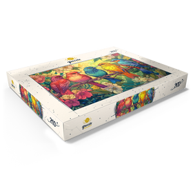 Alternative Darstellung des Puzzle-Motivs Colorful Songbirds on Floral Branches – Puzzleteile: 200