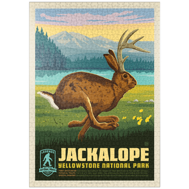 Darstellung des Puzzle Motivs puzzleplate Legends Of The National Parks: Yellowstone's Jackalope 1000 Puzzle