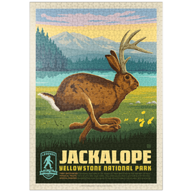 Darstellung des Puzzle Motivs Legends Of The National Parks: Yellowstone's Jackalope - Puzzleteile: 1000