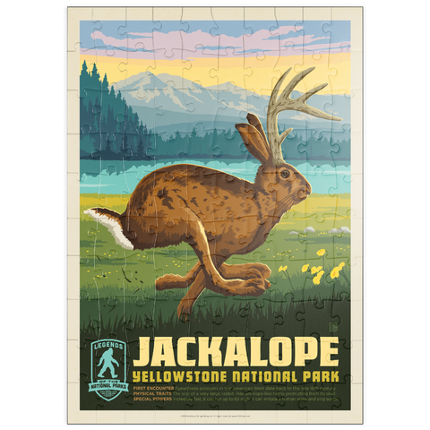 Darstellung des Puzzle Motivs Legends Of The National Parks: Yellowstone's Jackalope puzzleplate Legends Of The National Parks: Yellowstone's Jackalope 100 Puzzle