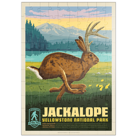 Darstellung des Puzzle Motivs Legends Of The National Parks: Yellowstone's Jackalope - Puzzleteile: 100