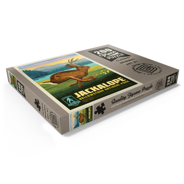 Darstellung des Puzzle Motivs Legends Of The National Parks: Yellowstone's Jackalope 200 Puzzle Schachtel Ansicht1