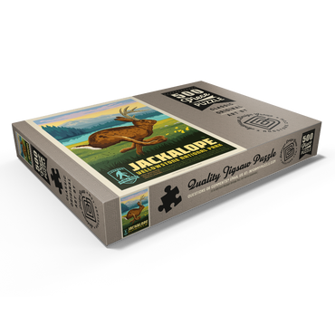 Darstellung des Puzzle Motivs Legends Of The National Parks: Yellowstone's Jackalope 500 Puzzle Schachtel Ansicht1