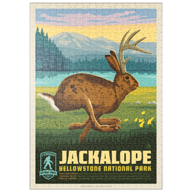 Darstellung des Puzzle Motivs Legends Of The National Parks: Yellowstone's Jackalope - Puzzleteile: 500