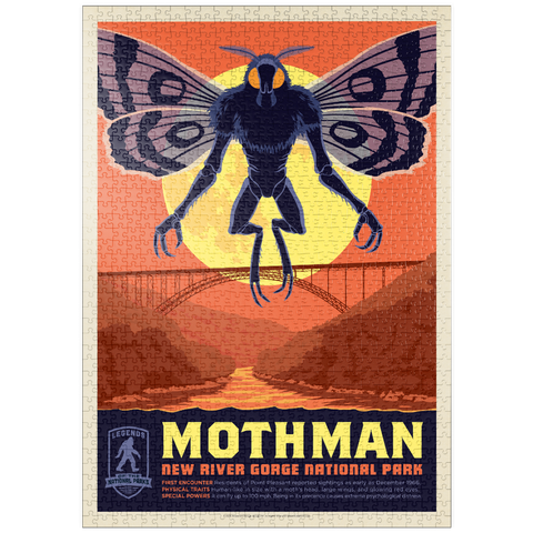 Darstellung des Puzzle Motivs Legends Of The National Parks: New River Gorge's MothMan Returns puzzleplate Legends Of The National Parks: New River Gorge's MothMan Returns 1000 Puzzle