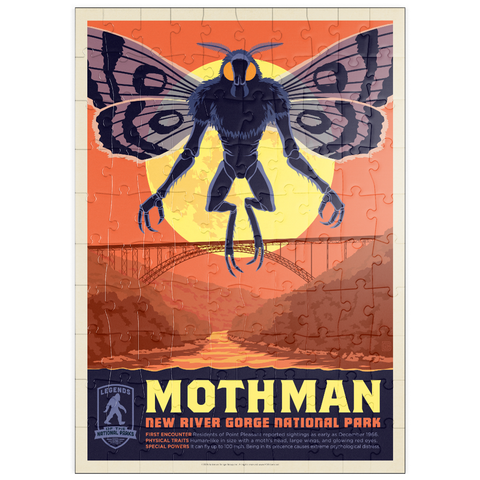 Darstellung des Puzzle Motivs Legends Of The National Parks: New River Gorge's MothMan Returns puzzleplate Legends Of The National Parks: New River Gorge's MothMan Returns 100 Puzzle