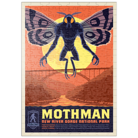 Darstellung des Puzzle Motivs Legends Of The National Parks: New River Gorge's MothMan Returns - Puzzleteile: 200