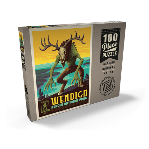 Darstellung des Puzzle Motivs Legends Of The National Parks: Acadia's Wendigo Legends Of The National Parks: Acadia's Wendigo 100 Puzzle Schachtel Ansicht2