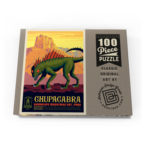 Darstellung des Puzzle Motivs Legends Of The National Parks: Guadalupe Mountains Chupacabra Legends Of The National Parks: Guadalupe Mountains Chupacabra 100 Puzzle Schachtel Ansicht3