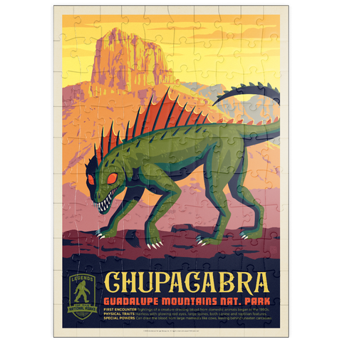 Darstellung des Puzzle Motivs Legends Of The National Parks: Guadalupe Mountains Chupacabra puzzleplate Legends Of The National Parks: Guadalupe Mountains Chupacabra 100 Puzzle