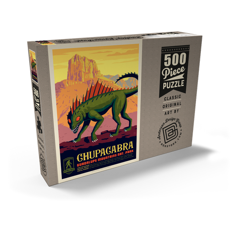 Darstellung des Puzzle Motivs Legends Of The National Parks: Guadalupe Mountains Chupacabra Legends Of The National Parks: Guadalupe Mountains Chupacabra 500 Puzzle Schachtel Ansicht2