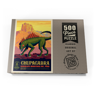 Darstellung des Puzzle Motivs Legends Of The National Parks: Guadalupe Mountains Chupacabra 500 Puzzle Schachtel Ansicht3