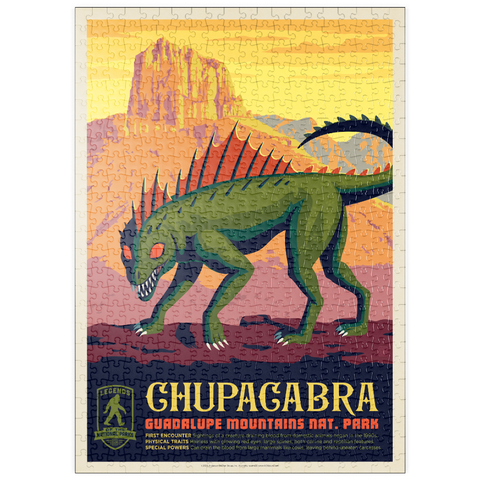 Darstellung des Puzzle Motivs Legends Of The National Parks: Guadalupe Mountains Chupacabra puzzleplate Legends Of The National Parks: Guadalupe Mountains Chupacabra 500 Puzzle