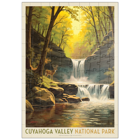 Darstellung des Puzzle Motivs Cuyahoga Valley National Park: Evening Hush puzzleplate Cuyahoga Valley National Park: Evening Hush 100 Puzzle