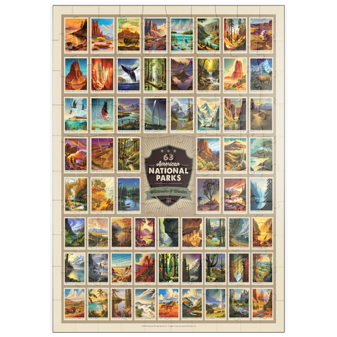 Darstellung des Puzzle Motivs 63 Image National Park Print: by Arden von Haeger puzzleplate 63 Image National Park Print: by Arden von Haeger 100 Puzzle