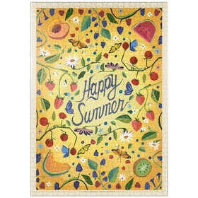 Darstellung des Puzzle-Motivs Happy Summer Fruit and Floral Garden – Puzzleteile: 1000