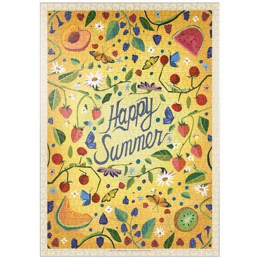 Darstellung des Puzzle Motivs puzzleplate Happy Summer Fruit and Floral Garden 1000 Puzzle