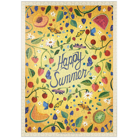 Darstellung des Puzzle Motivs Happy Summer Fruit and Floral Garden puzzleplate Happy Summer Fruit and Floral Garden 1000 Puzzle