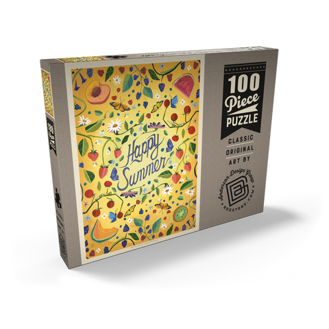 Darstellung des Puzzle Motivs Happy Summer Fruit and Floral Garden Happy Summer Fruit and Floral Garden 100 Puzzle Schachtel Ansicht2
