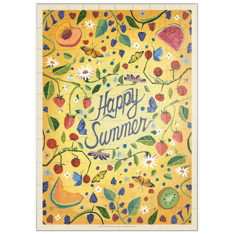 Darstellung des Puzzle Motivs Happy Summer Fruit and Floral Garden puzzleplate Happy Summer Fruit and Floral Garden 100 Puzzle