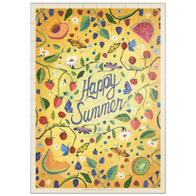 Darstellung des Puzzle Motivs Happy Summer Fruit and Floral Garden - Puzzleteile: 100