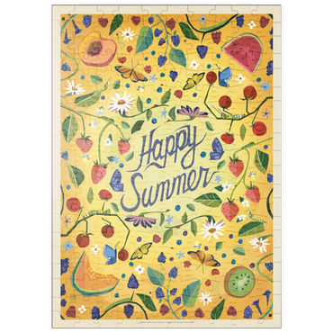 Darstellung des Puzzle Motivs puzzleplate Happy Summer Fruit and Floral Garden 200 Puzzle