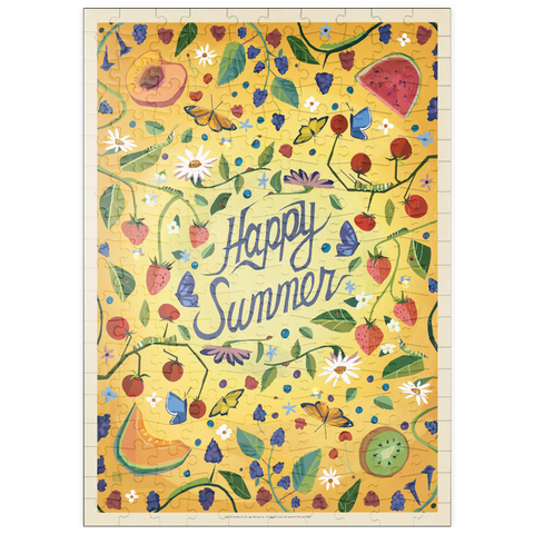 Darstellung des Puzzle Motivs Happy Summer Fruit and Floral Garden puzzleplate Happy Summer Fruit and Floral Garden 200 Puzzle