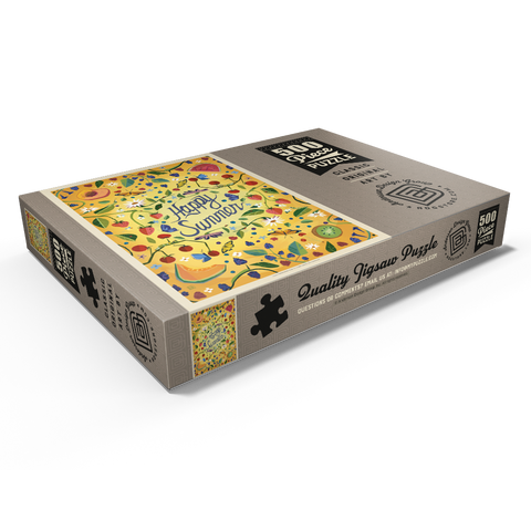 Darstellung des Puzzle Motivs Happy Summer Fruit and Floral Garden Happy Summer Fruit and Floral Garden 500 Puzzle Schachtel Ansicht1