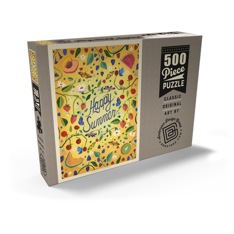 Darstellung des Puzzle Motivs Happy Summer Fruit and Floral Garden Happy Summer Fruit and Floral Garden 500 Puzzle Schachtel Ansicht2