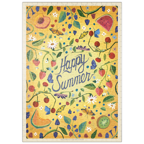 Darstellung des Puzzle Motivs Happy Summer Fruit and Floral Garden puzzleplate Happy Summer Fruit and Floral Garden 500 Puzzle
