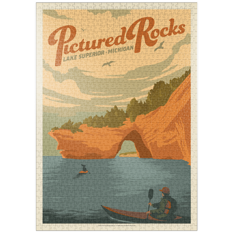 Darstellung des Puzzle Motivs Pictured Rocks, MI: Lake Superior puzzleplate Pictured Rocks, MI: Lake Superior 1000 Puzzle