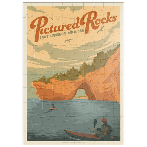 Darstellung des Puzzle Motivs Pictured Rocks, MI: Lake Superior puzzleplate Pictured Rocks, MI: Lake Superior 100 Puzzle