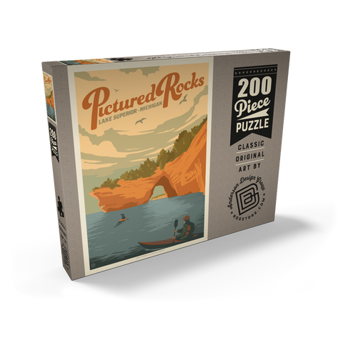 Darstellung des Puzzle Motivs Pictured Rocks, MI: Lake Superior Pictured Rocks, MI: Lake Superior 200 Puzzle Schachtel Ansicht2