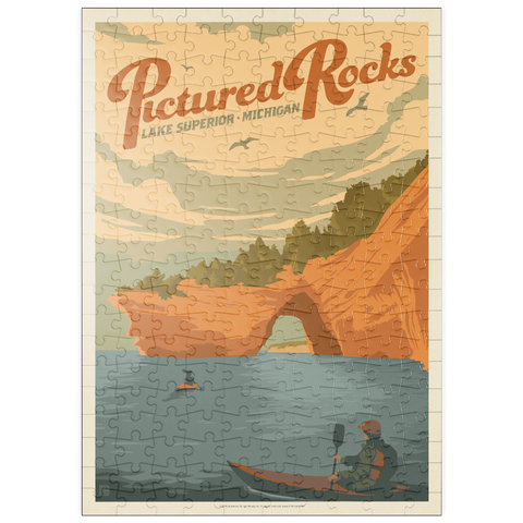 Darstellung des Puzzle Motivs Pictured Rocks, MI: Lake Superior puzzleplate Pictured Rocks, MI: Lake Superior 200 Puzzle